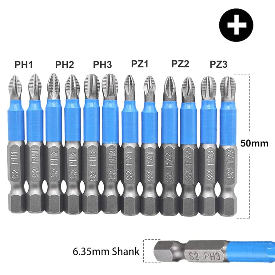 pipiページです。 Saipe 12pcs Magnetic Phillips Pozidriv Screwdriver Bit Set 1